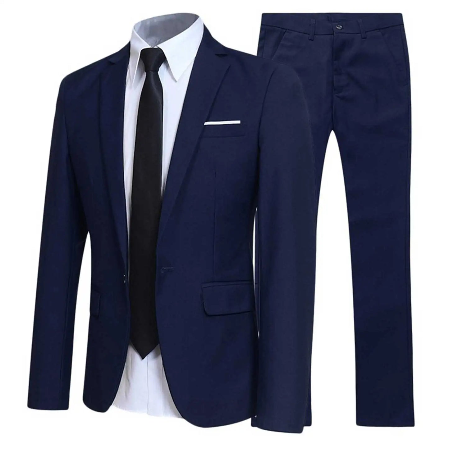 Tuxedo for Mens: Men Gentleman Suit 2Pcs Formal Uniform Long Sleeve Lapel