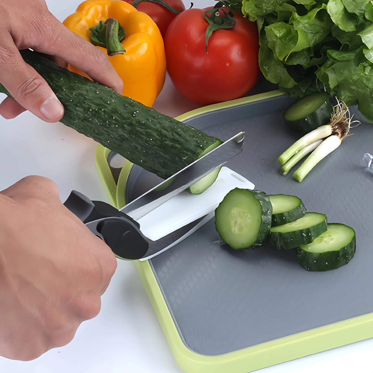 Premium Chop Scissors Cutting Board Scissors Vegetable Chopper Easy Cutter
