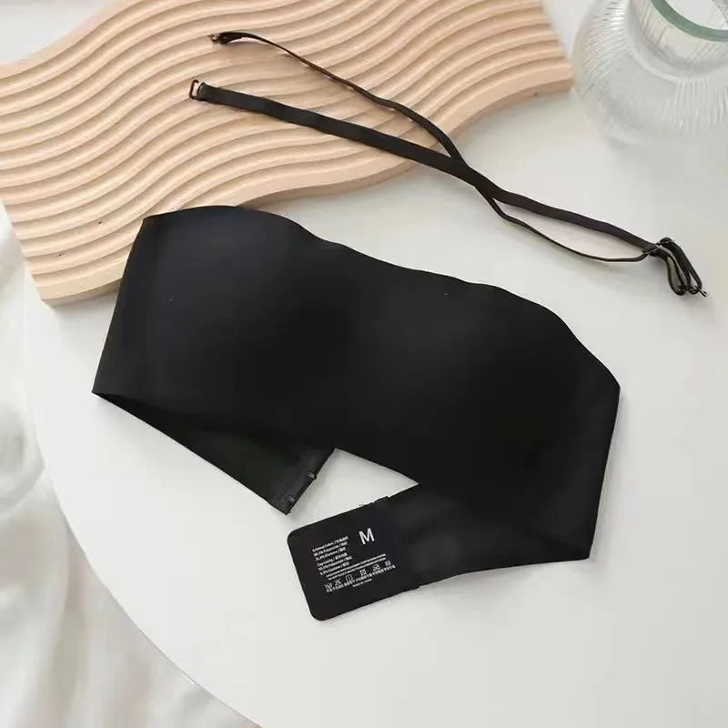 Women Tube Strapless Bra Chest Wrap Bandeau Seamless Breathable Underwear