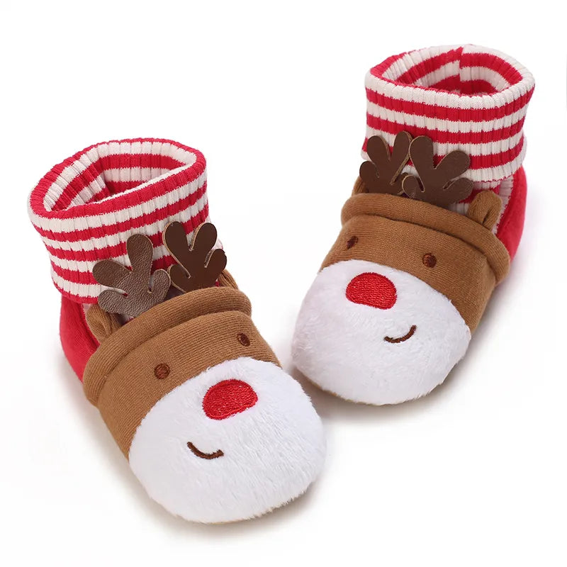 Winter Boys' and Girls' Shoes Warm Snow Boots Baby Shoes Non Slip Cloth Sole