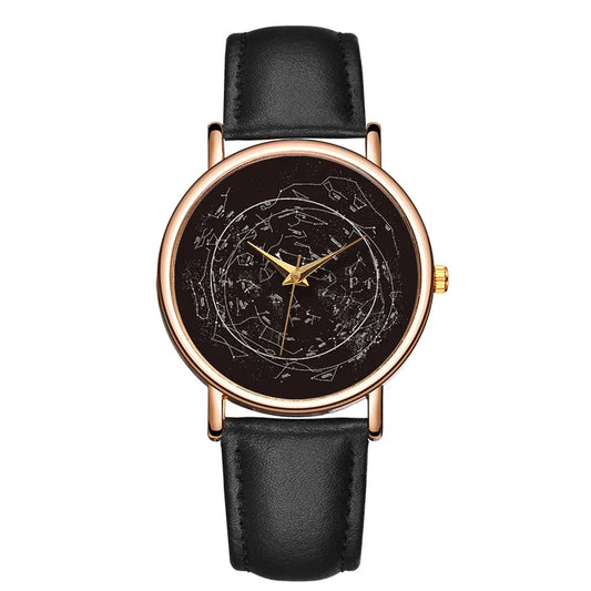 Fashion Ladies Quartz Watch Minority Personality Women Leather Casual Watch Leather Waterproof Montre Femme