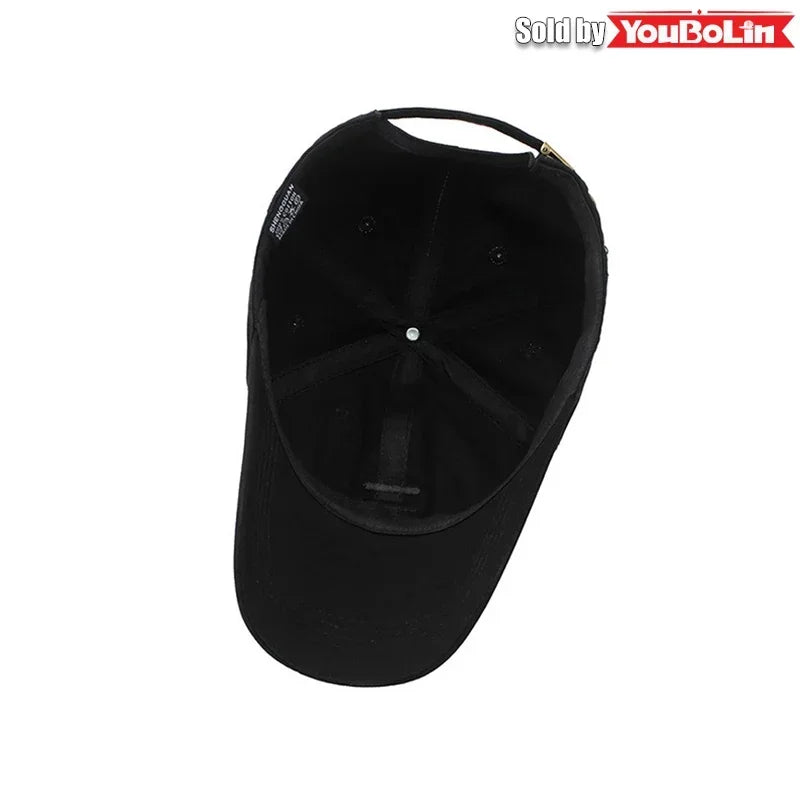 Hat baseball cap European and American fashion spring and autumn sun hat simple black summer leisure duckbill cap sports cap