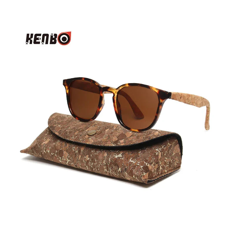 Kenbo Square Polarized Wooden Sunglasses For Men Women Fashion Wood Sun Glasses Design UV400 Bamboo Grain Eyewear With Gold Case