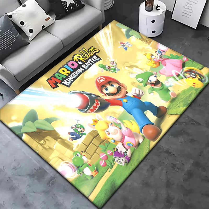 Super Mario Game HD Printed Carpet Rug for Living Room Bedroom Decoration Picnic