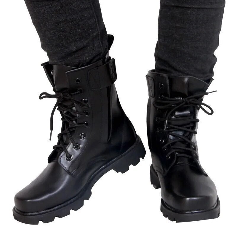 Men's Army Boot Military Special Force Tactical Boots Anti-Smash Steel Work Safety Shoes