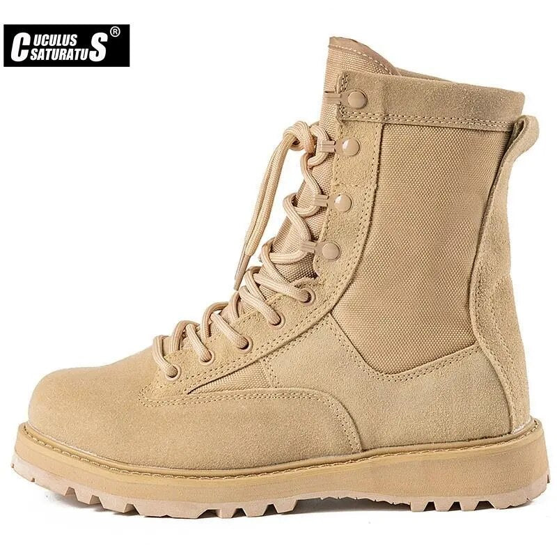 Men Desert Tactical Military Boots Mens Working Safty Shoes Army Combat Boots