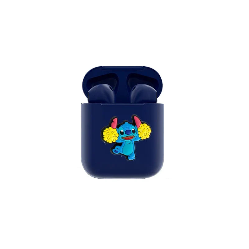 Disney's New TWS i12 Wireless Headphones Bluetooth Stitch 5.0 Headphones Matte Macaron Headphones with Microphone Handsfree