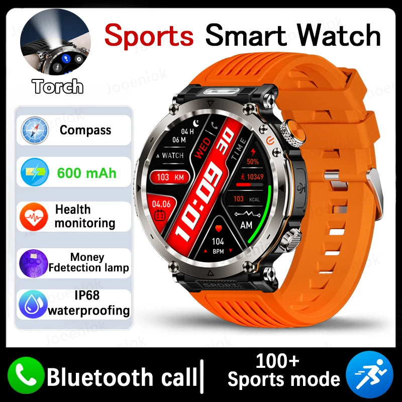 2025 New Fashion Luxury 5ATM Watch HT30 GPS Compass Smart Watch Outdoor Sport Man AMOLED 366*366 NFC Heart Rate IP68 Smartwatch