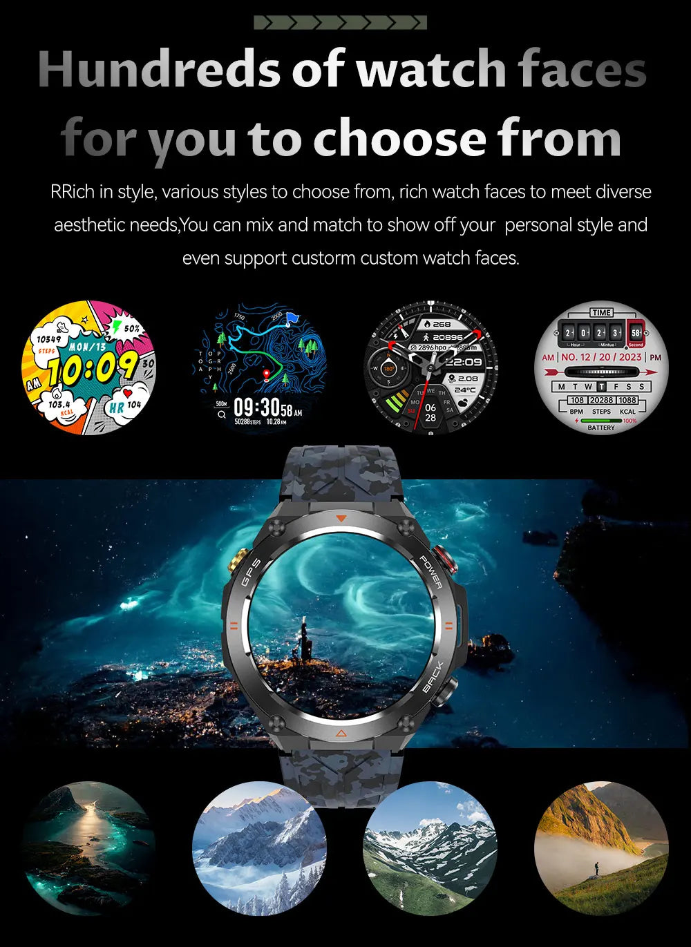 Xiaomi GPS Sports Smart Watch Men Waterproof Fitness Tracker Bluetooth call