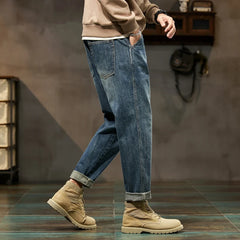 Jeans Men Loose Fit Blue Baggy Jeans Fashion Spring And Autumn