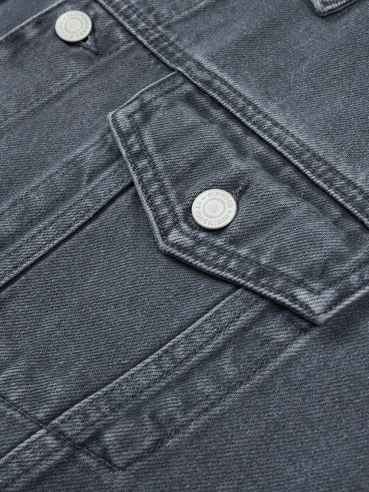 Autumn New Oversize Denim Jackets Men 12oz Washed Classical Denim Coats