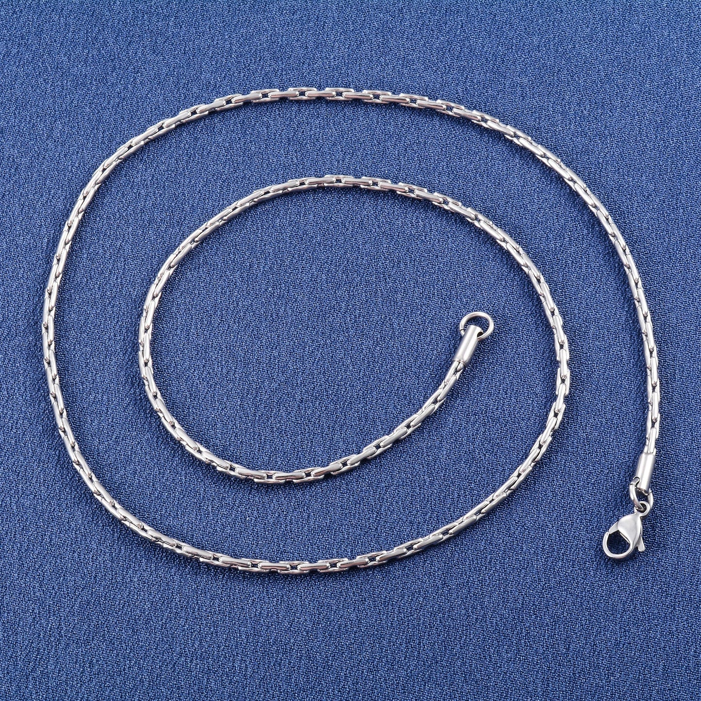 Thin Necklace Cable Chain on the Neck 316L Stainless Steel for Women Men's Silver Color Choker Waterproof Jewelry Accessories