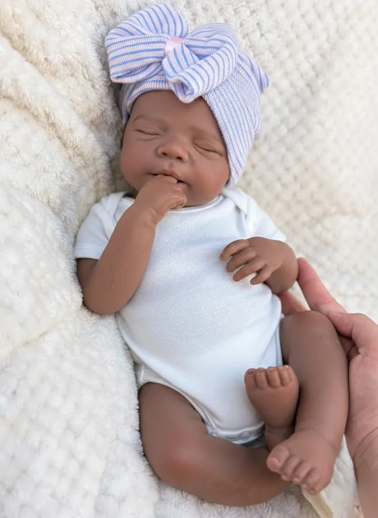 AnjoDoll 45CM Open Mouth Pascale Girl Soft Silicone Reborn Dolls Toys Waterproof Doll For Gifts Cute Reborn Dolls