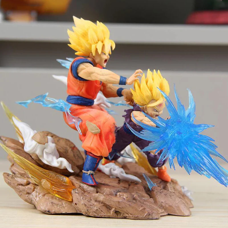 Dragon Ball Z Son Goku Gohan VS Cell Anime Figures Cell Salu Figurine Pvc Statue Model Doll Desk Collectible Decora Toys Gifts