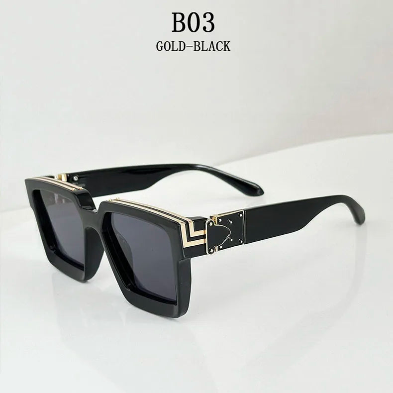 Millionaire Square Sunglasses For Men Retro Sunscreen Sunglasses Women