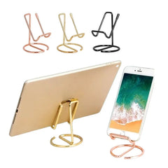 1PC Metal Lazy Wire Mobile Phone Portable Holder Gold For Ipad Mobile Phone