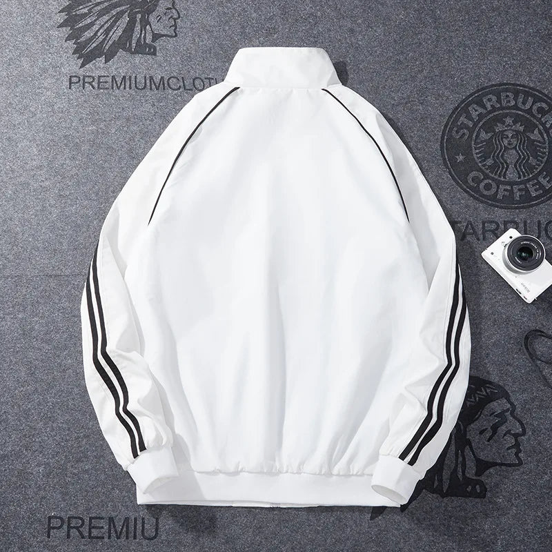 Autumn and Winter Zipper Fashion Jacket Coat Stand up Collar Sports