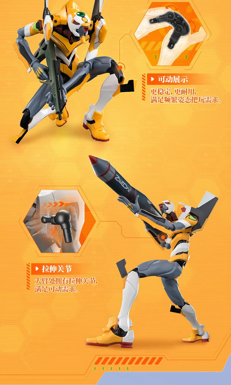 BLOKEES Original EVANGELION-02 01 08 EVA00 NEON GENESIS EVANGELION Asuka Shinji Assembled Action Figure Anime Robot Armor Toys
