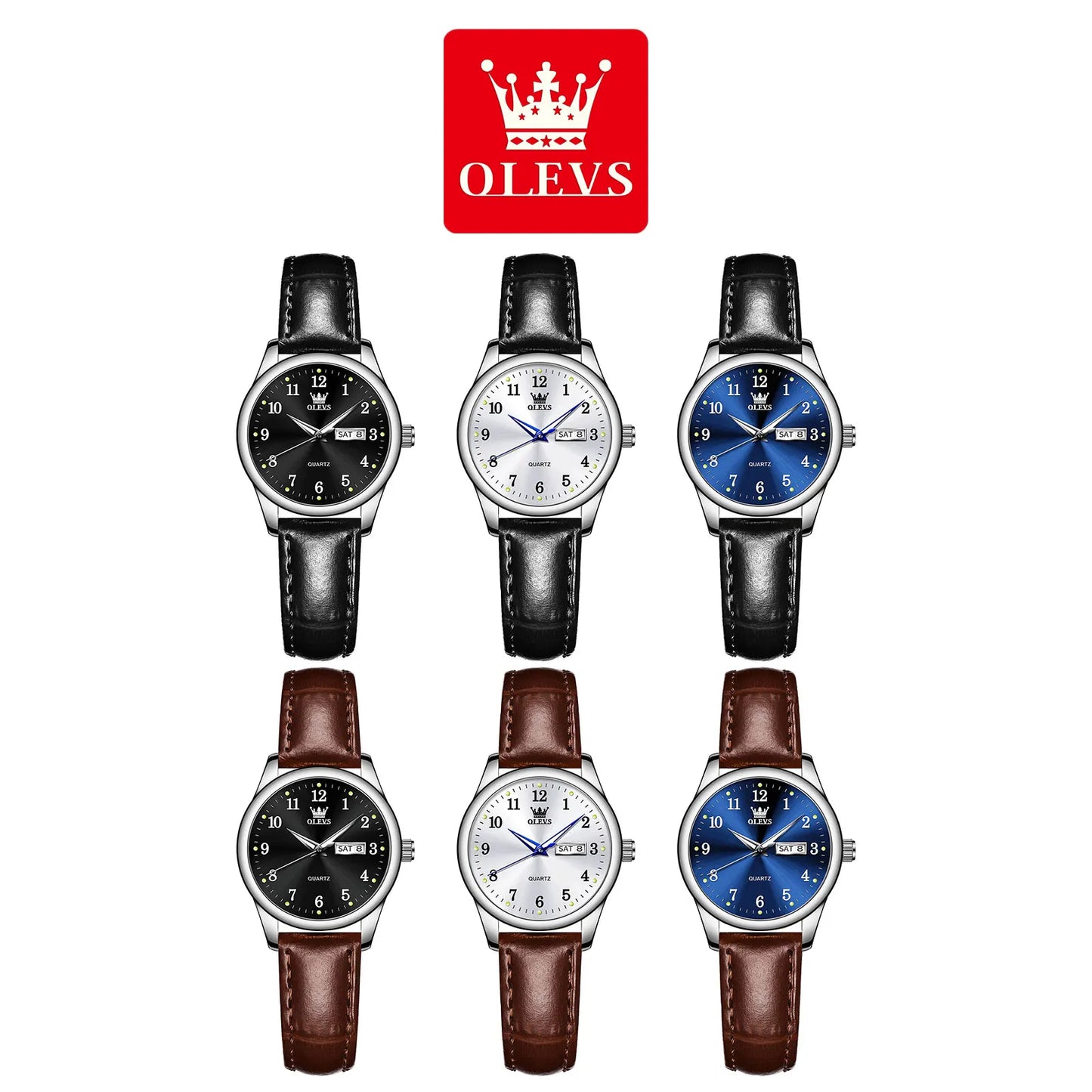 OLEVS Luxury Quartz Watch for Women Elegant Stainless Steel Women's Watches Gifts Waterproof Fashion Trend Simple Ladies Watch