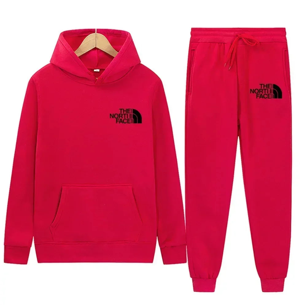 2025 Autumn-Winter Warmth-Resistant New Men's Sportswear - Sport Sweater, Hat-style Hooded Jogging Pants, Two-Piece Sport Set -