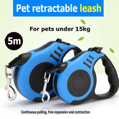 5m Durable Dog Leash Nylon Cat Lead Extension Automatic Retractable Puppy Walking