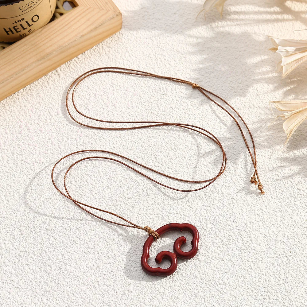 LATS Wooden Water Bottle Pendant Necklace for Women Fashion Sweater Chain Fashion Jewelry Gift Accessories Wholesale