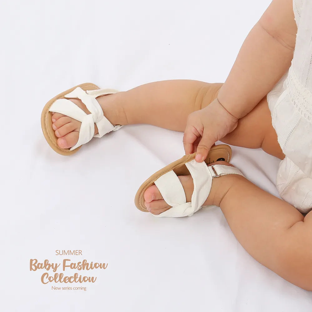 Baby Girls Sandals Cute Summer Soft Sole Flat Princess Shoes Infant Non-Slip First