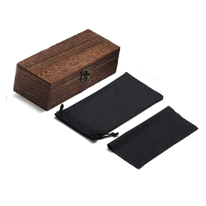 GM Brand Transparent Color Frames Sunglasses Men Women's Polarized Delicate Fashion Handmade Wood Sunglasses With Box