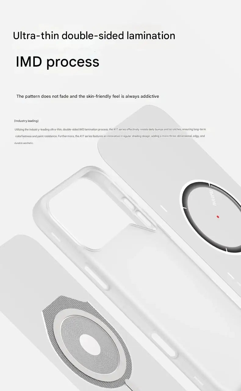 AULUMU Frosted Mobile Phone Case for IPhone 17 Pro Max Luminous Translucent Full-Inclusive Anti-fall Magnetic Phone Case Gift