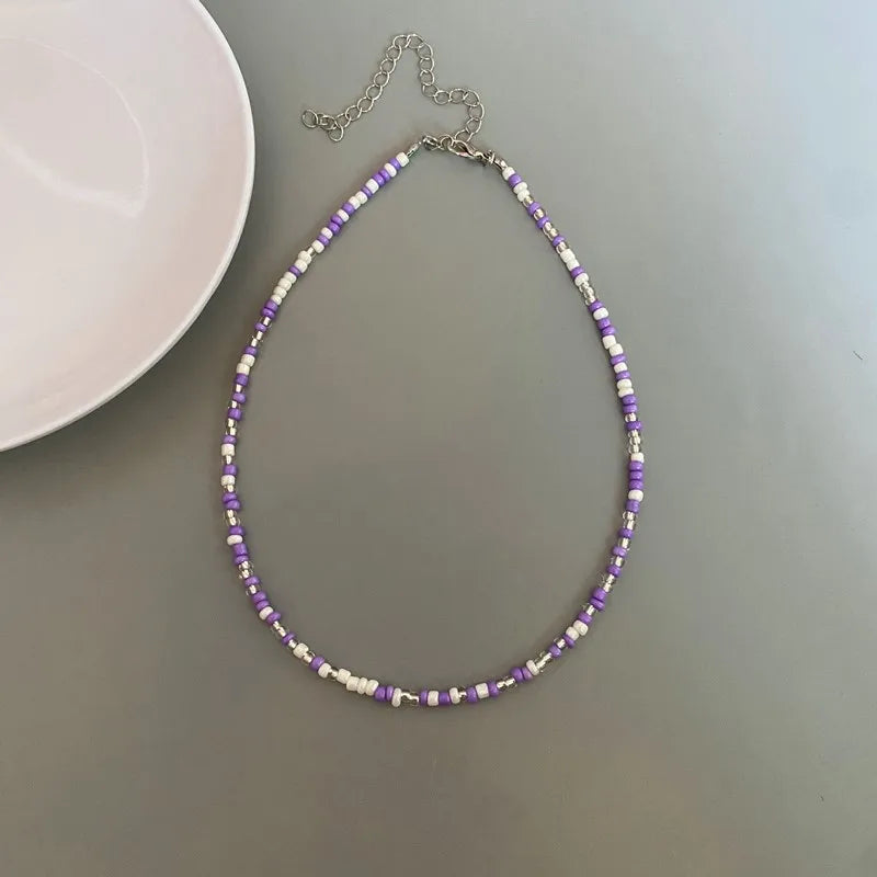 New Seed Beads Bohemia  Choker Chain Fashion  Charm Collar Colorful Handmade Colar Collar Necklace Jewelry Femme