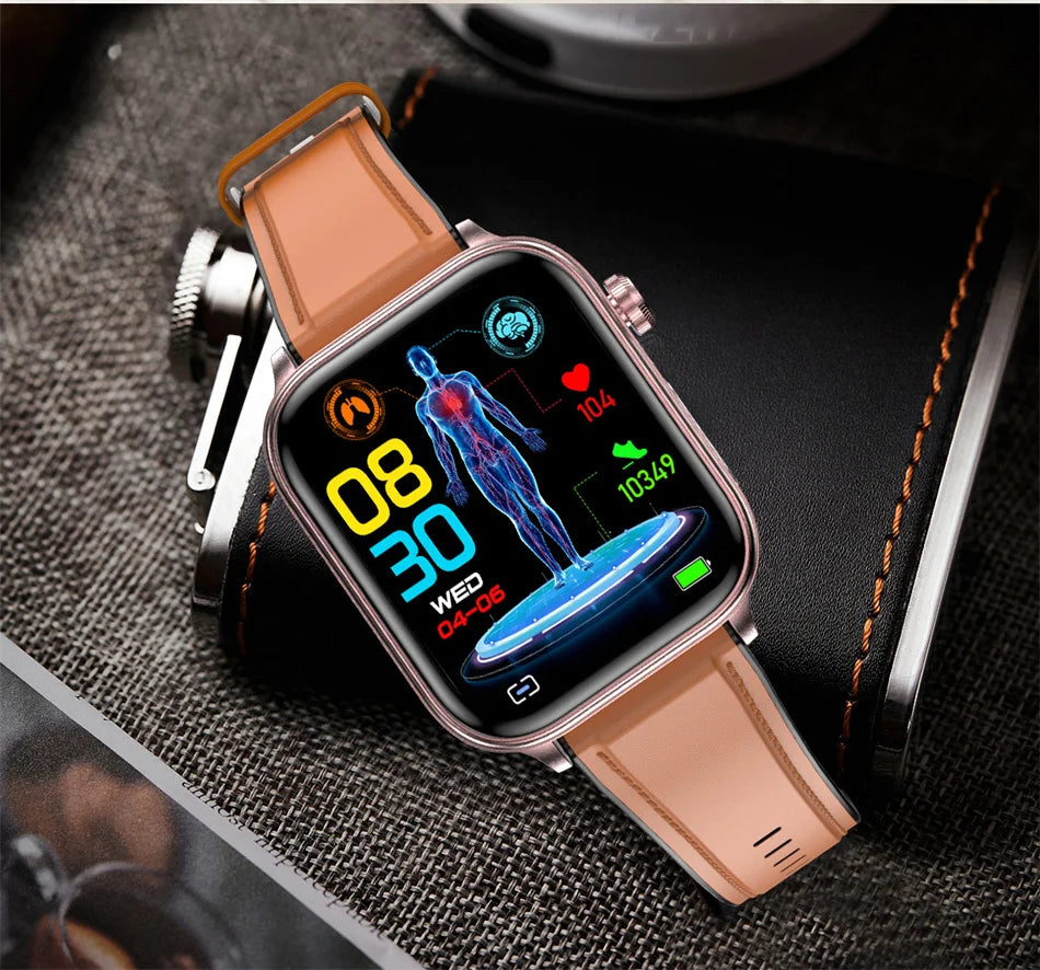 2025 New 24-Hour Health Monitoring Smart Watch Men Uric Acid Blood Lipids Heart Rate Bluetooth Call Smartwatch Women
