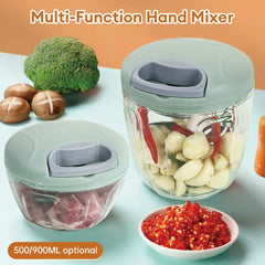 500/900ML Manual Meat Mincer Garlic Chopper Rotate Garlic Press Crusher Vegetable