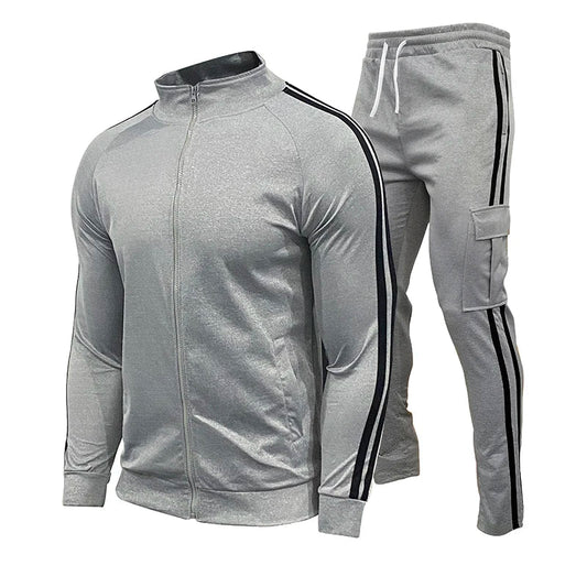 2025 men's new jogging suit, sweater, hoodie, jacket, sweatpants, 2-piece suit, men's fashion casual autumn and winter jacket.