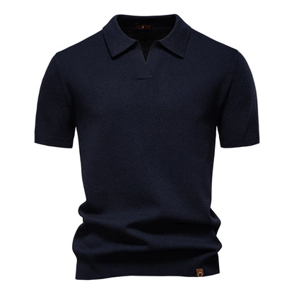 2025 New Summer Premium Solid Color Men's Golf Polo Shirt for Collared Breathable Fabric Social Casual Top Male Polo Shirts