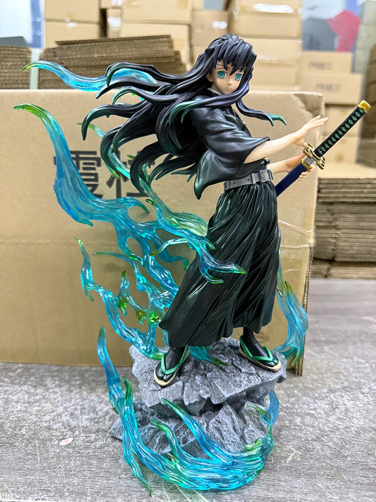 Demon Slayer Tokitou Muichirou Pvc Action Figure 33cm Anime Figure Gk Statue Model Toys Collection Doll Kids Christmas Gift Toy