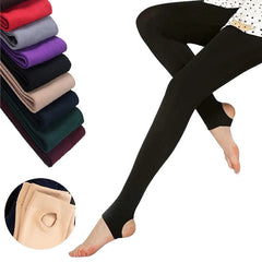 Autumn Winter Woman Thick Warm Leggings Candy Color Brushed Charcoal