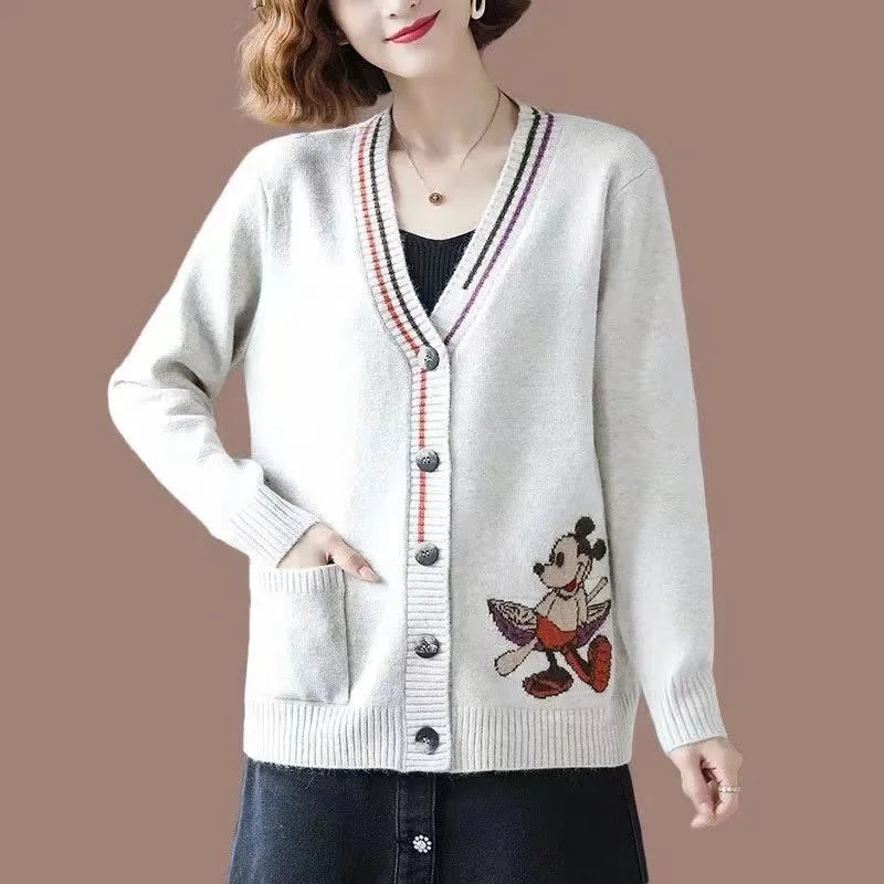 Cardigan Donald Cartoon Sweaters for Women Coat