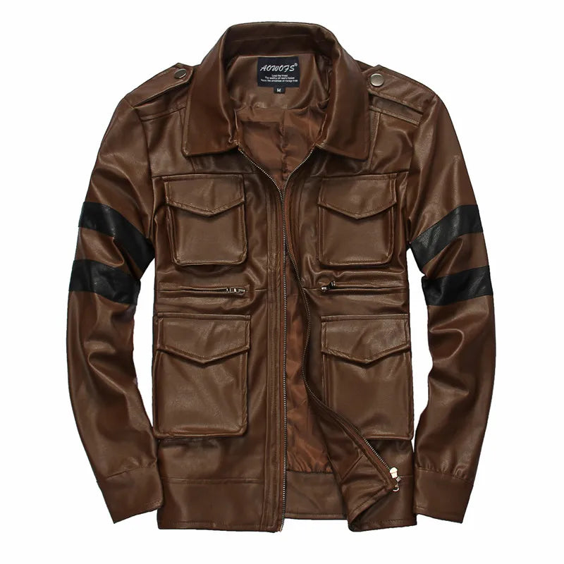 Deepening the crisis of high-end slim-fit Lyon hunting three-dimensional pocket leather
