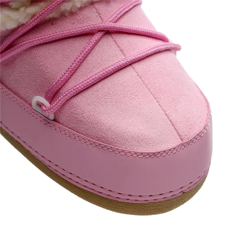 Winter Boots Women Snow Boots Cold-proof Ski Boots Warm Mid-calf