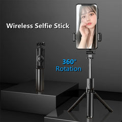 Wireless Bluetooth Selfie Stick Tripod With Remote Shutter Foldable Phone