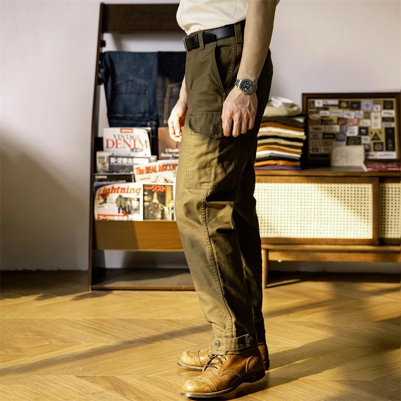Red Tornado Aviator's Trousers Vintage Rugged Style Men's Cargo Pants Amekaji