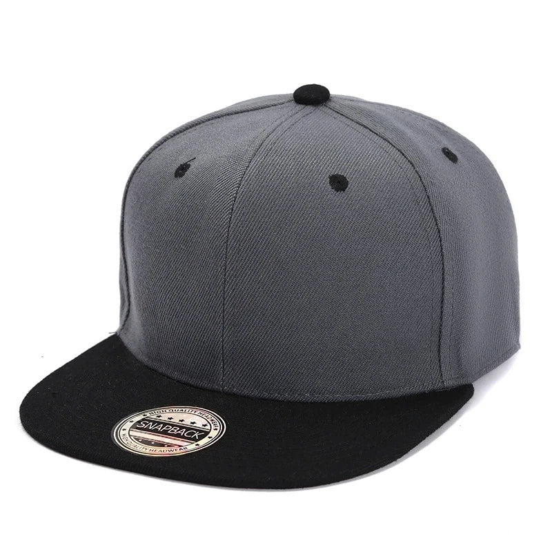 Color-Blocked Flat-Brim Baseball Cap Versatile  Sunshade and Sun Protection Hat Outdoor Fashion Unisex Street Hip-Hop Hat