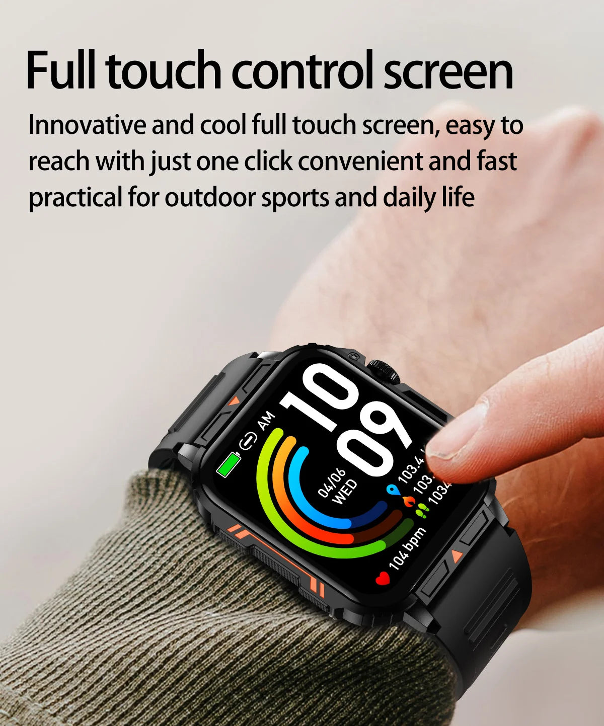 Military Men Smart Watch Health Monitor Wireless Call Smartwatch Fitness IP68 Waterproof Sports Watches for Women Android 2025