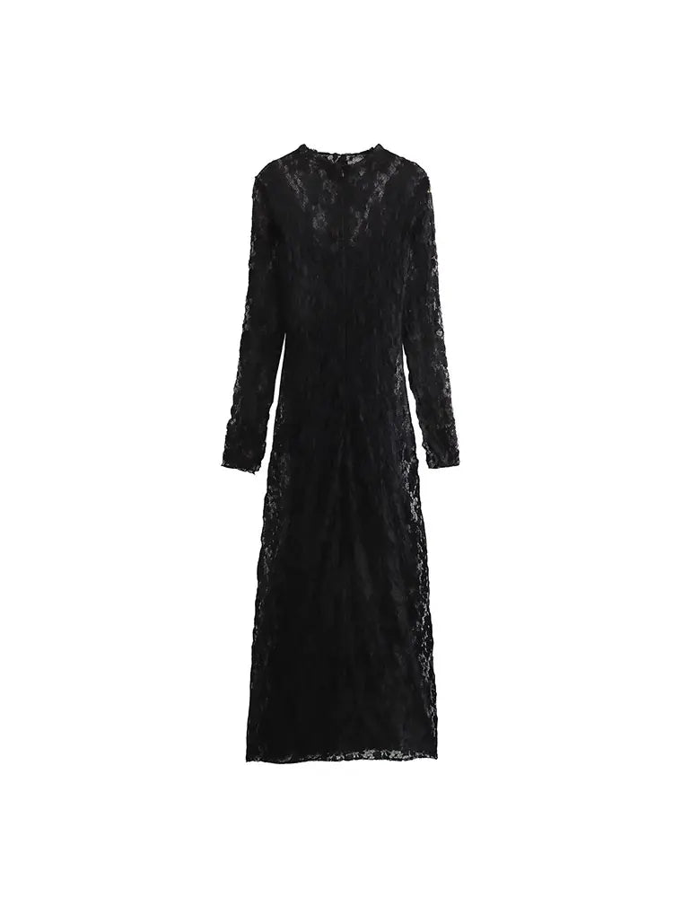 Evening Dresses: Midi Dress Vintage Slim Long Dresses Womens Back Zip