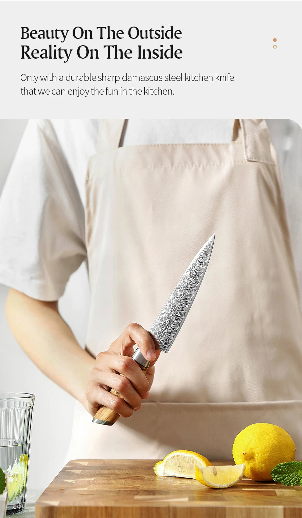 5" inch Utility Knife Kitchen Knives Japanese 73-layer Powder Steel Core