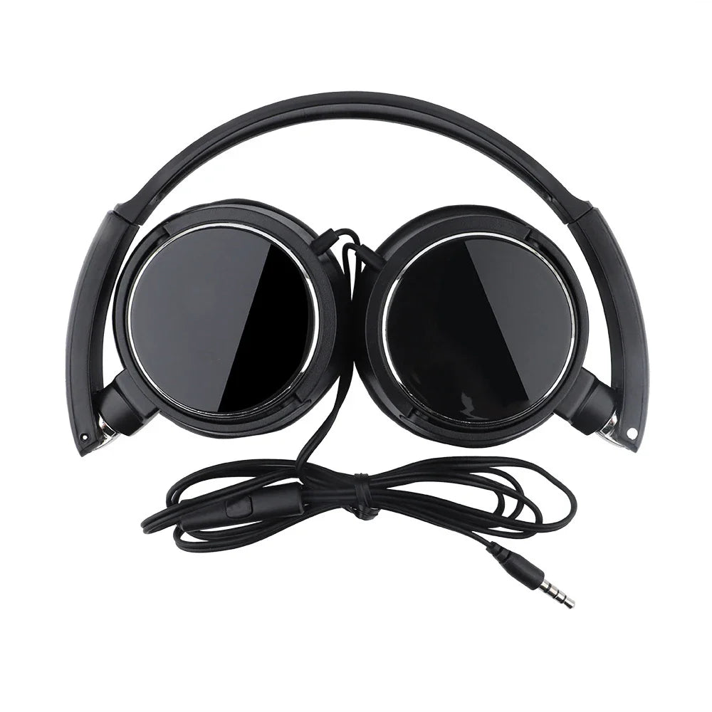 3.5mm/Type-C Wired Headphones Foldable Adjustable Headset Bass Stereo Earphones For Pc Mp3 Mobile Headphones With Noise Cancel