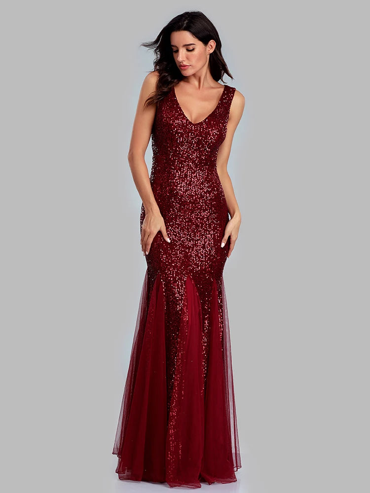 Evening wear Dresses: Mermaid Dress With Shawl Long Formal Prom Party Gown