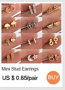 Golden Vintage Mandala leaf Pineapple Earrings for Women Trend Fairy Cup Stainless Steel Earring Punk Game Controller Studs Gift