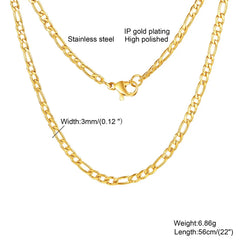 Chain Necklace Stainless Steel Link Gold Color Choker Necklace Layered Women