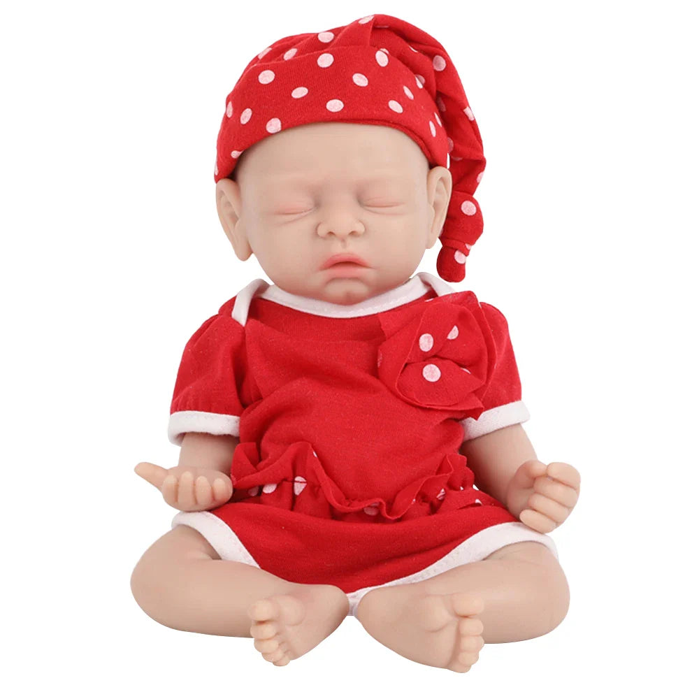 IVITA 12" Full Body Silicone Reborn Baby Doll Realistic Silicone Girl Preemie Lifelike Doll for Anti-Stress Children Toys Dolls